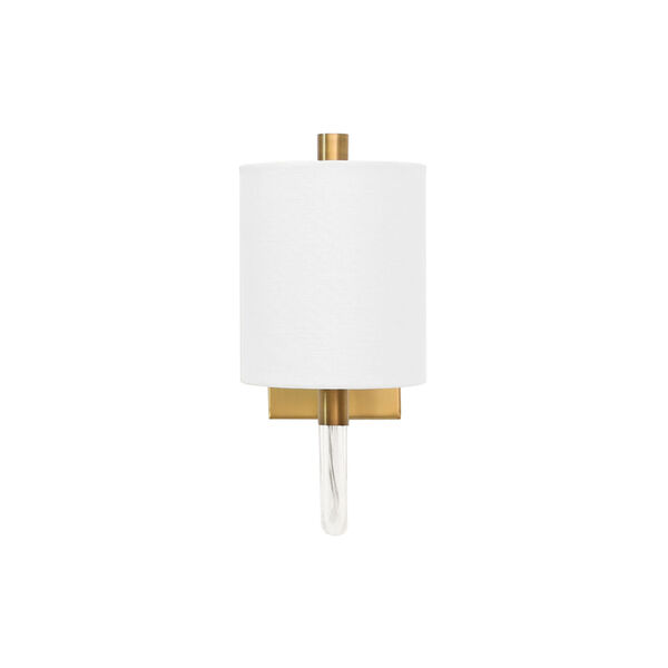 Acrylic and Antique Brass Wall Sconce, image 1